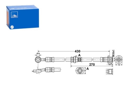 Ate 24.5291-0430.3 шланг гальмівний гнучкий фото №1