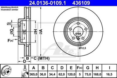 24.0136-0109.1 DISCO HAM.PRZOD BMW X5 E70 07-  