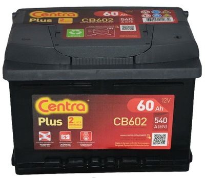 АКУМУЛЯТОР CENTRA PLUS CB602 12V 60AH 540A