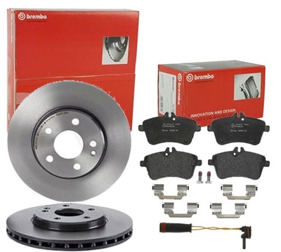 BREMBO DISCOS + ZAPATAS + SENSOR MERCEDES CLASE A B W169 W245 288X25 PARTE DELANTERA  