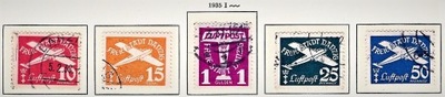 W.M.G. zestaw 53, 5 znaczków kasowanych z 1935 r.