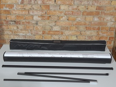 Stojak roll-up 100x200 cm, Baner reklamowy, czarny, N160