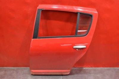 Дверь левая задняя задние красные dacia sandero 1 i 5d hb 08-12 фото №1