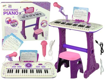 Elektryczne Pianino Keyboard Dla Dzieci Różowy