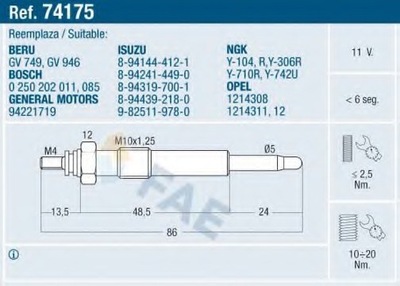 СВІЧКА РОЗЖАРЮВАННЯ OPEL 1.5D SILN..804795->