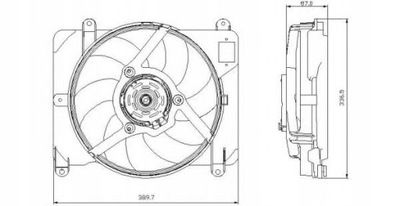 ВЕНТИЛЯТОР РАДИАТОРА MAGNETI MARELLI MTE936AX FIAT