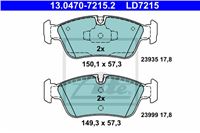 ATE КОЛОДКИ ГАЛЬМІВНІ ПЕРЕДНЯ CERAMIC BMW 3 E90 05- BMW 1 E81