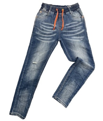 SPODNIE jeans w gumkę KANSAS r 10 - 134/140 cm