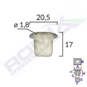 BLOKAS MONTAVIMO CITROEN PEUGEOT C60104 ROMIX 5SZT 