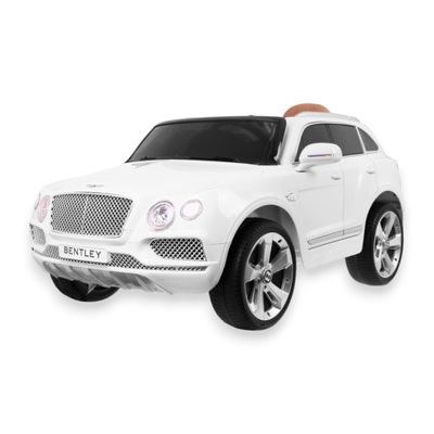 Bentley Bentayga Auto na akumulator dla dzieci Biały + Koła EVA + Radio MP3