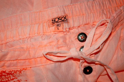 SOCCX 100% len neonowe modne spodnie J.NOWE 40 42