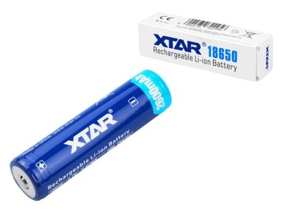 1 szt. Akumulator z zabezpieczeniem XTAR 18650 260