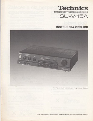 INSTRUKCJA OBSŁUGI WZMACNIACZ TECHNICS SU-V45A