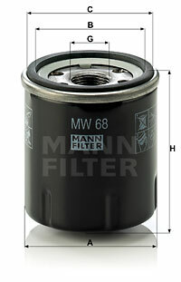 FILTRO ACEITES MW 68  