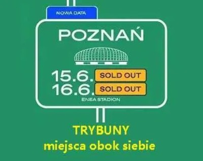 POZNAŃ bilet koncert 16.06.2024 Podsiadło bilety MIEJSCA OBOK SIEBIE