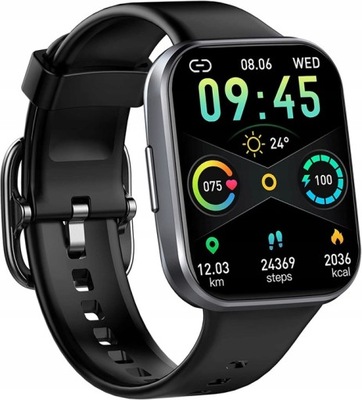 SmartWatch Fitness Tracker Uaue Czarny