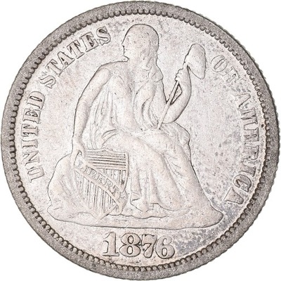 Moneta, USA, Seated Liberty Dime, Dime, 1876, U.S.