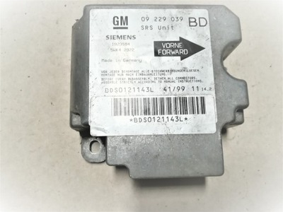 Модуль датчик подушка безпеки opel vectra b 09229039 фото №1