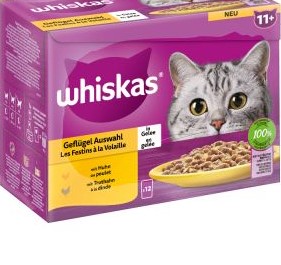 Whiskas 11+ smaki drobiowe w galaretce 12x85g