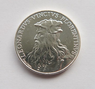 M283/ FRANCJA 10 EURO 2019 MONETA HISTORII LEONARDO DA VINCI SREBRO