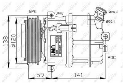 КОМПРЕССОР KLIMAT. NRF 32191 КОМПРЕССОР, КОНДИЦИОНЕР