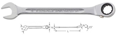 Klucz płasko-oczkowy z grzechotką 12mm Stahlwille