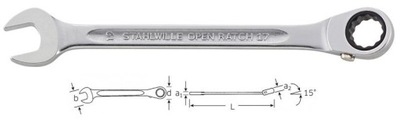 Klucz płasko-oczkowy z grzechotką 13mm Stahlwille