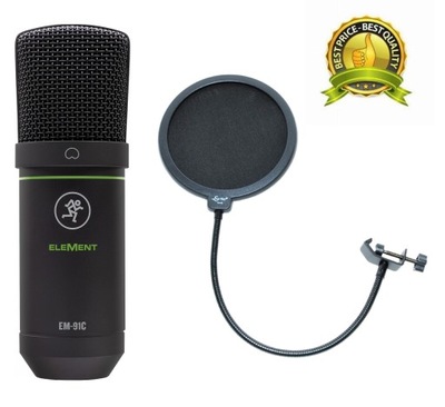 MACKIE EM 91 C - Mikrofon pojemnościowy+pop filtr!