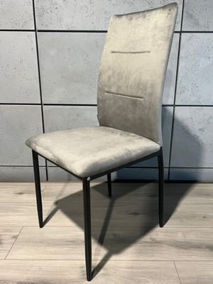 Krzesło tapicerowane VALVA DUO VELVET GREY