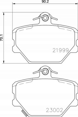 PADS BRAKE FRONT SMART, PAGID T1176  