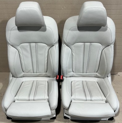 Салон сидіння заднє сидіння обшивки оббивка bmw 5 g31 білий комфорт фото №1