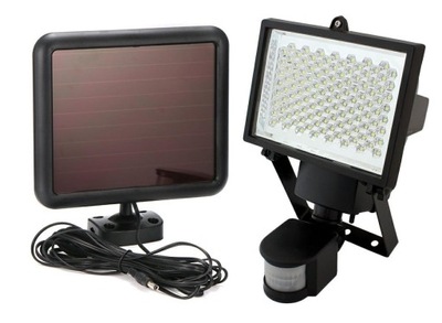 LAMPA SOLARNA REFLEKTOR 120 LED Z CZUJNIKIEM RUCHU ZMIERZCHU ZEWNĘTRZNA