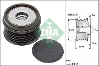 INA 535 0334 10 ALTERNADOR - EMBRAGUE JEDNOKIERUNKOWE  