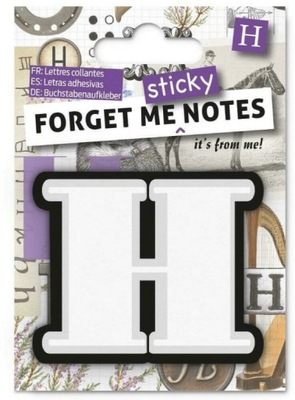 Forget me sticky notes kart samoprzylepne litera H