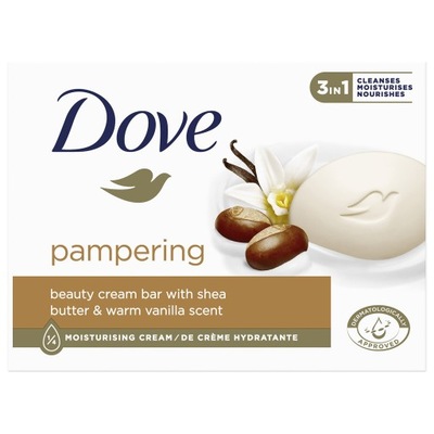 DOVE Mydło w kostce PAMPERING masło shea i wanilia 90g