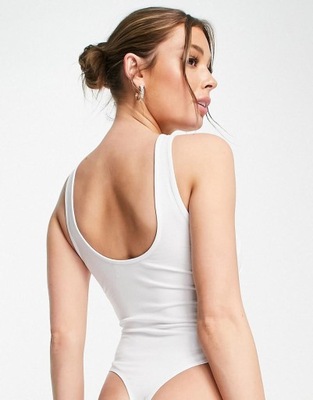 Asos Design XXH drk BIAŁE BODY STRINGI XXS