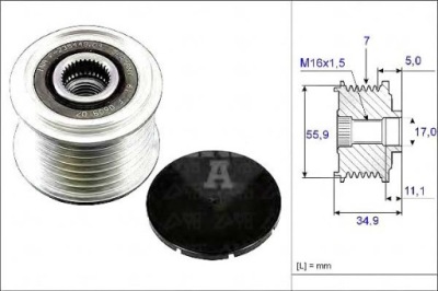 Ina зчеплення генератор audi q7 3.6 fsi 4l фото №1