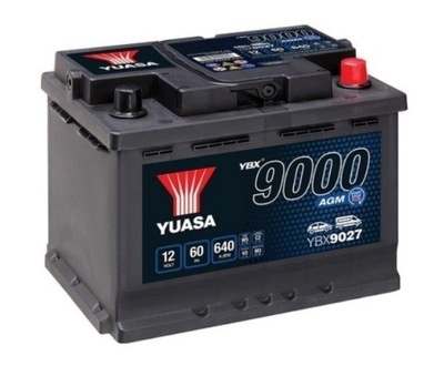 АККУМУЛЯТОР YUASA 12V 60AH/640A СТАРТ СТОП PLUS P+