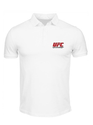 KOSZULKA POLÓWKA UFC POLO MĘSKA BIAŁY L