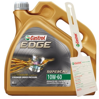 CASTROL EDGE TITANIUM SUPERCAR 10W-60 4L+zawieszka 