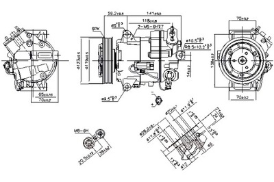 NISSENS КОМПРЕССОР КОНДИЦИОНЕРА OPEL ASTRA J ASTRA J GTC INSIGNIA A