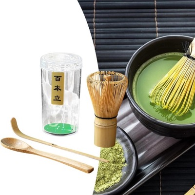 Matcha Whisk Tradycyjny japoński zestaw Matcha do herbaciarni z łyżeczką