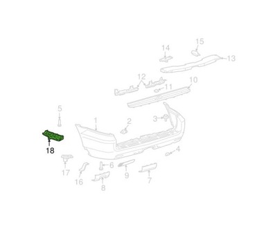 КРІПЛЕННЯ БАМПЕРА LEXUS GX470 03- 5215660060 LE