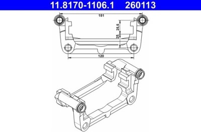 СКОБА СУППОРТА OPEL ASTRA J 09-15 ЗАД