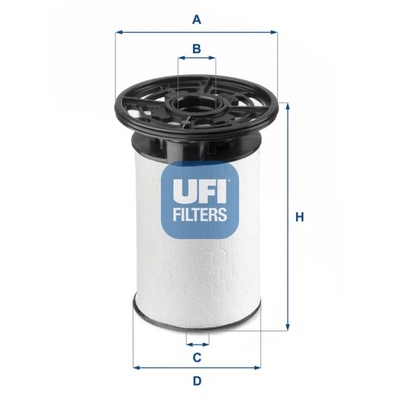 FILTRO COMBUSTIBLES UFI 26.076.01  