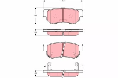 КОЛОДКИ HAM. HYUNDAI SANTA FE GDB3298/TRW