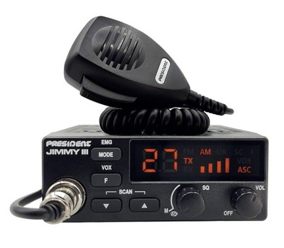 CB RADIO President Jimmy 3 III 12V JIMY ASC WTYK ZAPALNICZKI BUSA TIRA CY2