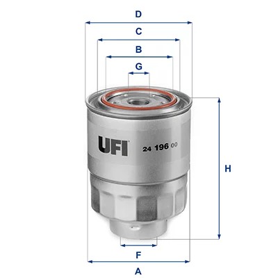 FILTRO COMBUSTIBLES DIESEL UFI  