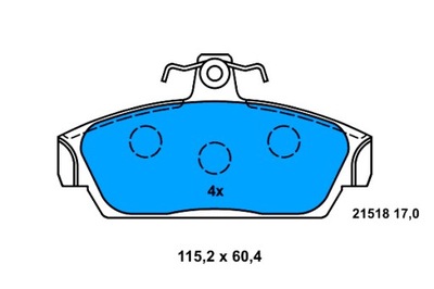 ATE КОЛОДКИ ГАЛЬМІВНІ ПЕРЕД MG MG TF MGF ROVER 100 100 METRO 1.4 1.6