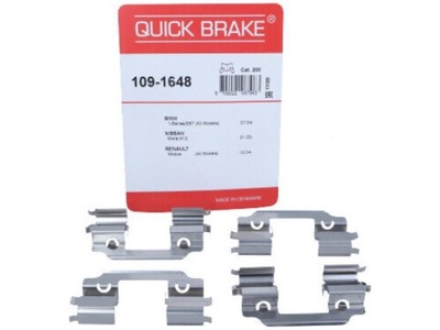 JUEGO DE MONTAJE ZAPATAS PARTE DELANTERA QUICK BRAKE 109-1648  